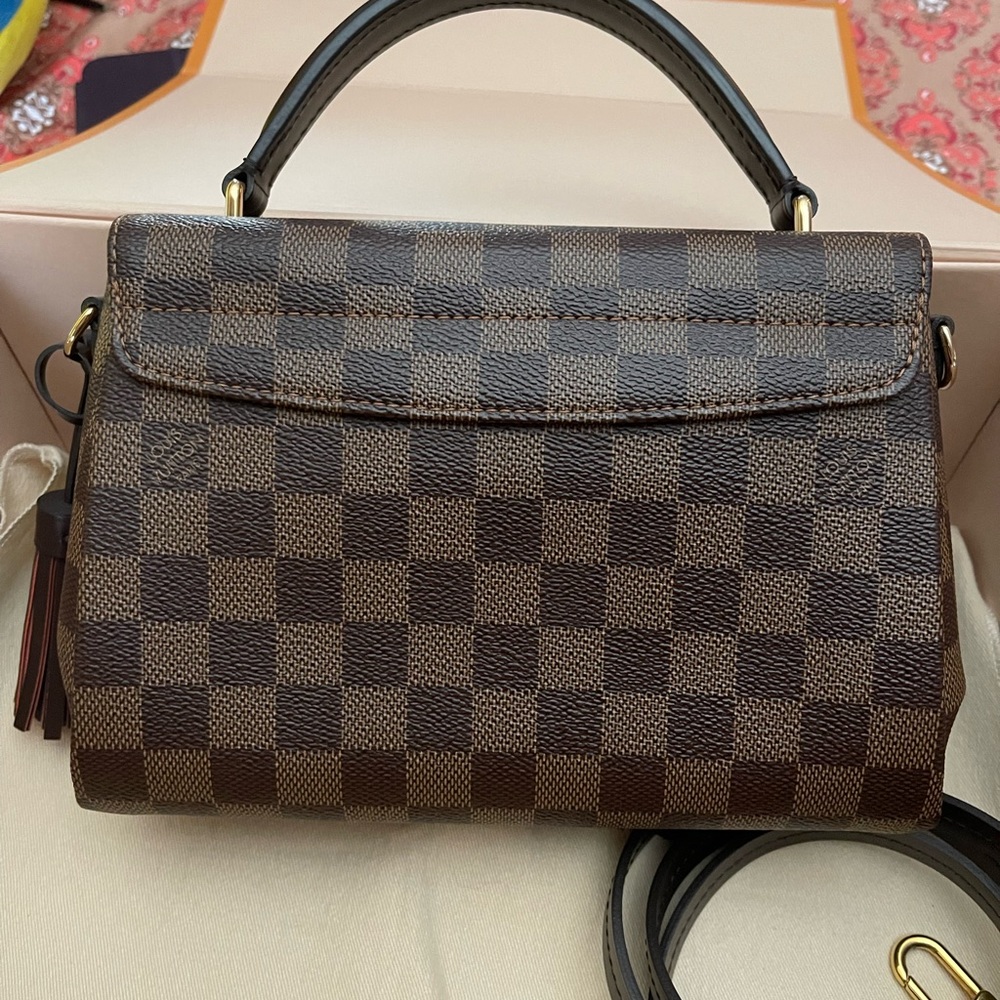 Louis Vuitton Brown Checkered Crossbody Bag - Picture 10 of 11